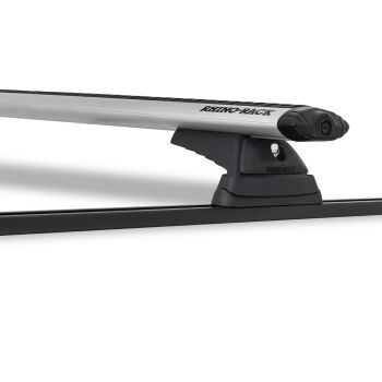 Rhino Rack Vortex RCL Trackmount Silver 2 Bar Roof Rack JB0052