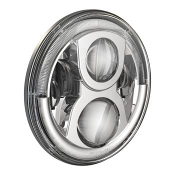 JW Speaker 0556951 LED Head Lamp Insert 7" Round High Low Beam with Daytime Running Chrome
