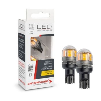 JW Speaker 990122 LED W16W / T16 Wedge 12V Amber 250Lm 2Pc