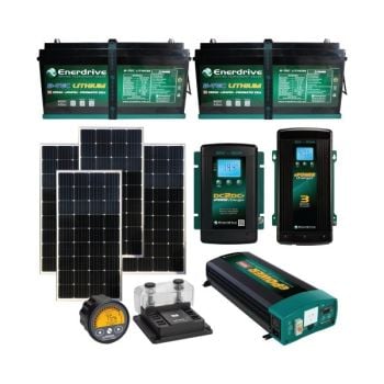 Enerdrive 720W Solar Package with 2x B-TEC 200Ah Battery 60A AC/40A DC Chargers 2600W Inverter & ePRO Battery Monitor