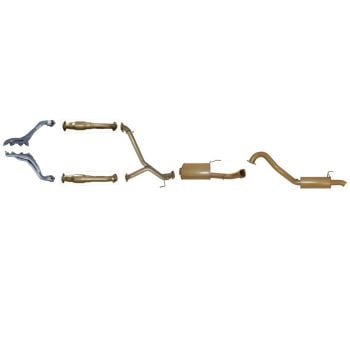 King Brown Single 3" Exhaust with Headers with Cats/Resonator/Muffler fits Land Cruiser UZJ100 98-08 KB12028-HCMR