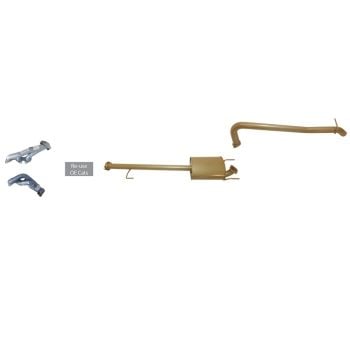 King Brown Single 2.5" Exhaust with Headers with Muffler fits Hilux GGN16 05-15 KB12115-HXMX