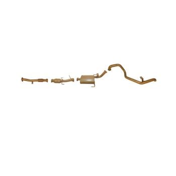 King Brown Single 2.5" Exhaust with Cat/Muffler fits Maverick LWB TB42S/TD42 87-97 KB4000-XCMX