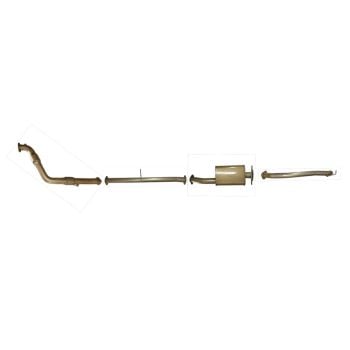 King Brown Single 3" Turbo Back with Cat/Centre Muffler fits Ranger PX 3.2L 11-16 non-DPF KB4210-XCMX