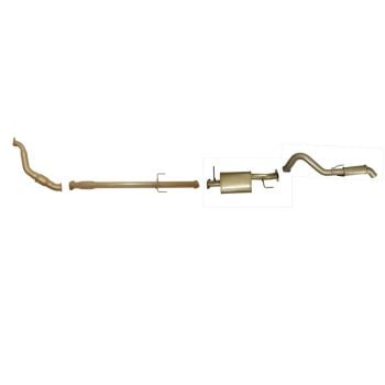 King Brown Single 3" Turbo Back with Cat/Resonator/Muffler fits Triton ML/MN 2.5 08-15 KB9105-XCMR