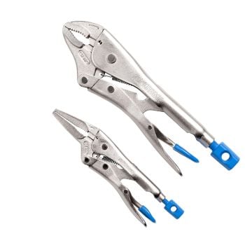 Kincrome 2 Piece C/Jaw & Long Nose Locking Plier Set K40076