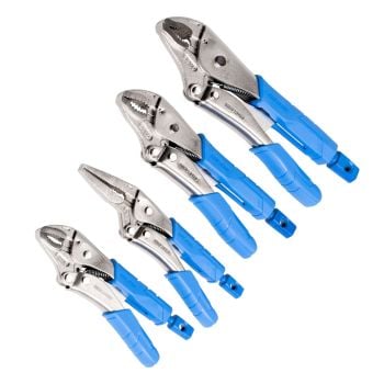 Kincrome 4 Piece S/Gr C/Jaw Long Nose Locking Plier Set K40081