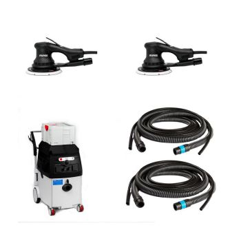 Rupes SKORPIO Dual Electric Random Orbital Sander with Dust Extraction Work Station KS300EP/E2