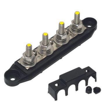 LV Automotive LV4205 Heavy Duty Busbar 250A 4 x M8 Stainless Steel Studs