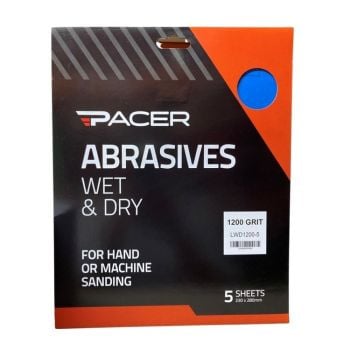 Pacer Wet & Dry Sandpaper 1200 Grit 5Pk LWD1200-5