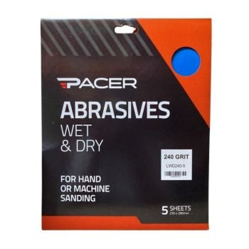 Pacer Wet & Dry Sandpaper 240 Grit 5Pk LWD240-5