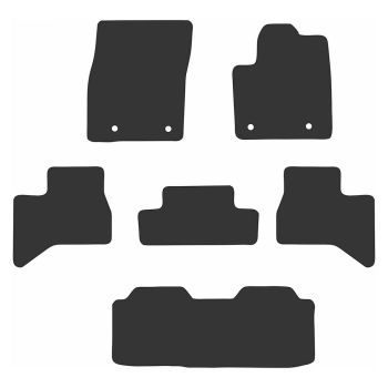 RubberTree Luxury Carpet Car Floor Mats fits Lexus LX 2021-on LX041LXBL