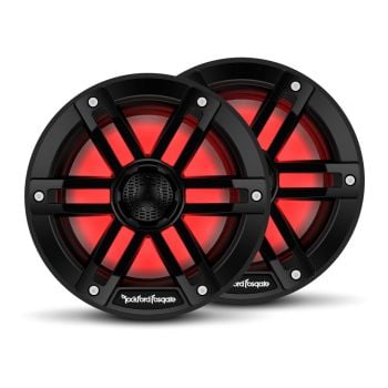 Rockford Fosgate M1-65B 6.5" Color Optix Marine 2-Way System 75 Watts RMS 300 Watts Peak Black Grilles Included