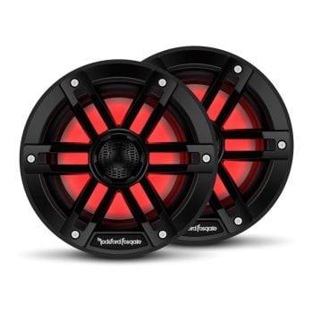 Rockford Fosgate M1-6B 6" Colour Optix Marine 2-Way System 75 Watts RMS 300 Watts Peak Black Grilles Included
