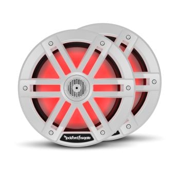 Rockford Fosgate M1-8 8" Colour Optix Marine 2-Way System 150 Watts RMS 600 Watts Peak White Grilles Included