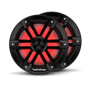 Rockford Fosgate M1-8B 1" Marine Tweeter Kit 200 Watts RMS 800 Watts Peak White/Stainless Grilles