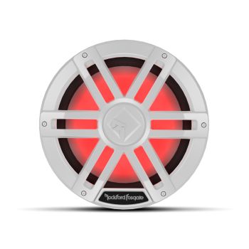 Rockford Fosgate M1D4-12 12" Color Optix Marine Subwoofer Dvc 300 Watts RMS 1200 Watts Peak White Grille
