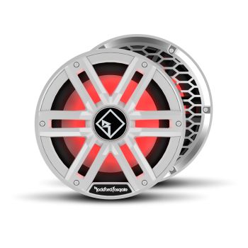Rockford Fosgate M2D2-10I 10" Colour Optix Infinite Baffle Marine Subwoofer Dvc 400W RMS 1600W Peak White & Ss Grill