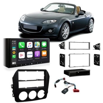 Mazda MX5 2009-2013 with OEM Bose Apple CarPlay Android Auto Head Unit Upgrade Kit