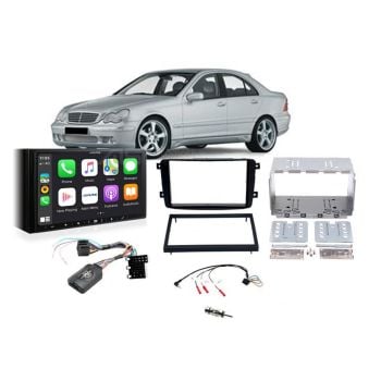 Mercedes C-Class 2000-2004 W203 Apple CarPlay Android Auto Head Unit Upgrade Kit