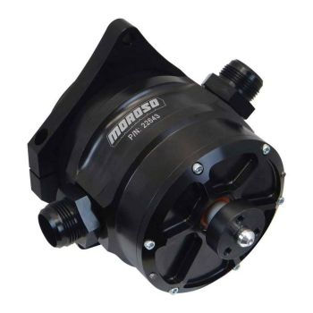 Moroso Pro Mod" Style 4-Vane Vacuum Pump 1-1/4" Beaded Hose Fitting Large Cubic Inch & Blower Motor Pump -16AN Inlet and Outlet Fitting MO22643