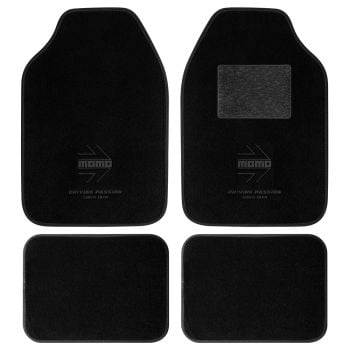 MOMO Black Floor Mats  Set of 4
