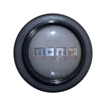 MOMO Chrome/Anthracite Protruding Round Lip Steering Wheel Horn Button