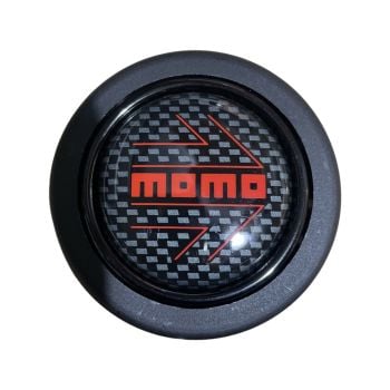 MOMO Red Arrow Carbon Fibre Round Lip Steering Wheel Horn Button