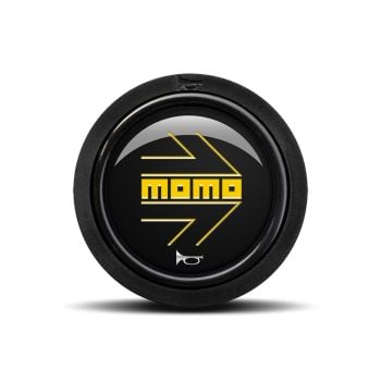 MOMO Arrow Polished Black Flat lip 2P Steering Wheel Horn Button