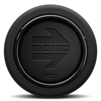 MOMO Black Leather Embossed Round Lip 2P Steering Wheel Horn Button
