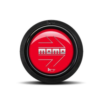 MOMO Silver Arrow Over Red Flat Lip Steering Wheel Horn Button
