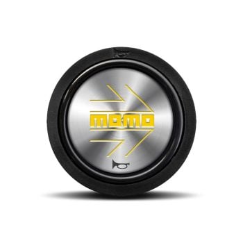 MOMO Arrow Silver / Yellow Flat Lip 1P Steering Wheel Horn Button