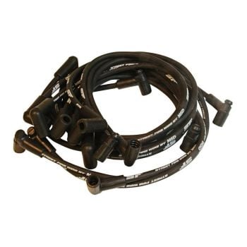 MSD Street Fire Ignition Lead Set 8mm Black 90 Plug Boots HEI Corvette 305-350 MSD5566