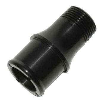 Meziere Inlet fitting for 100 Series electric Water Pumps Black Finish 1 1/4" Hose Connection MZWP1125S