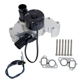Meziere Extreme Duty Electric Water Pump Natural Finish fits GM LS Series with 55 GPH Flow MZWP333N