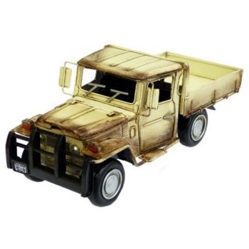 Nostalgic Art Automebelia Metal Collectable Toyota Land Cruiser Ute Ornament Cream 30438
