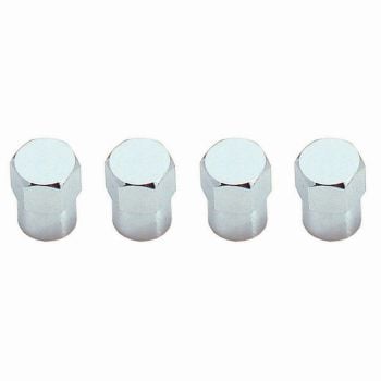 Spectre Performance Chrome Hex Tyre Valve Stem Caps Set of 4 Universal 6231