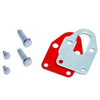 TFI Racing Chevrolet Small Block Chrome Fuel Pump Mounting Plate with Bolts & Gkt 66-212