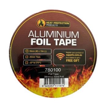 Heat Protection Products Aluminium Foil Tape 38mm x 10m roll Silver 780100