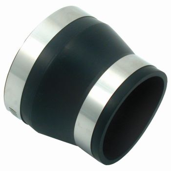 Spectre Performance Air Intake Coupler Reducer 4 Inch-3.5 Inch Black with Hose Clamps 9741