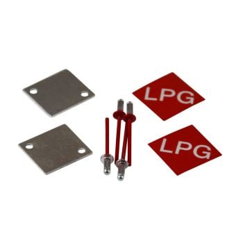 TFI Racing Lpg Number Plate Metal Tag Kit with decals & rivets Set of 2 LPG