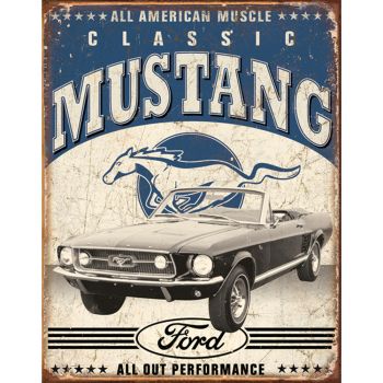 Nostalgia Signs Ford Classic Mustang Metal Sign Reproduction 32cm x 41cm MSI1813
