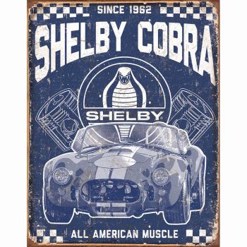 Nostalgia Signs Shelby Cobra Metal Sign Reproduction 32cm x 41cm MSI2134