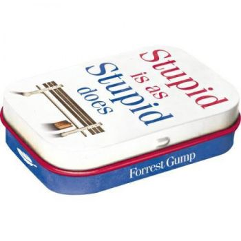 Nostalgic Art MintBox Stupid is as Stupid Does Size 4x6 x1.6cm sugar free mints 34gm NA81468