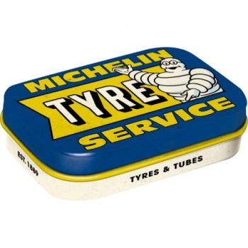 Nostalgic Art MintBox Michelin Tyres Size 4x6 x1.6cm sugar free mints 34gm NA81477