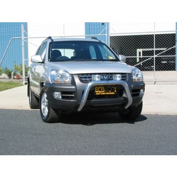 ECB Silver Hammertone Nudge Bar fits Kia Sportage 04/05-08/07 NBK46SYZ