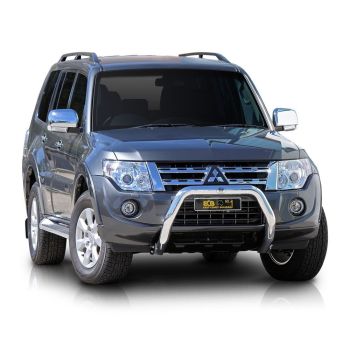 ECB Black Ripple Nudge Bar fits Mitsubishi Pajero NW 10/11-06/14 NBM103SYB