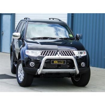 ECB Black Ripple Nudge Bar fits Mitsubishi Challenger PB 01/09-06/13 NBM145SYB