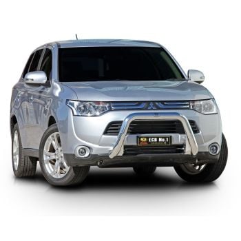 ECB Silver Hammertone Nudge Bar fits Mitsubishi Outlander ZJ 11/12-12/13 NBM37SYZ
