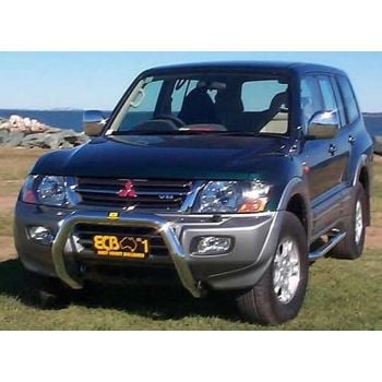 ECB Black Ripple Nudge Bar fits Mitsubishi Pajero NM 05/00-10/02 NBM68SYB